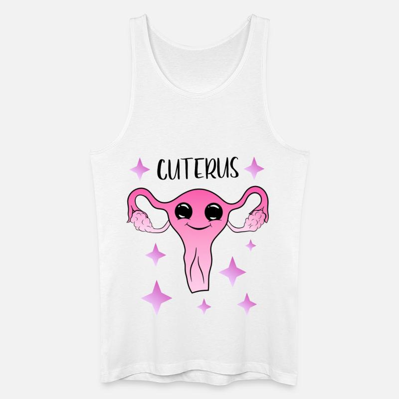 Cuterus - niedlicher Uterus - Männer Bio Tank Top - Weiß
