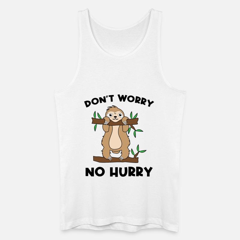Tier Dschungel Statement Faultier Relax Urwald - Männer Bio Tank Top - Weiß