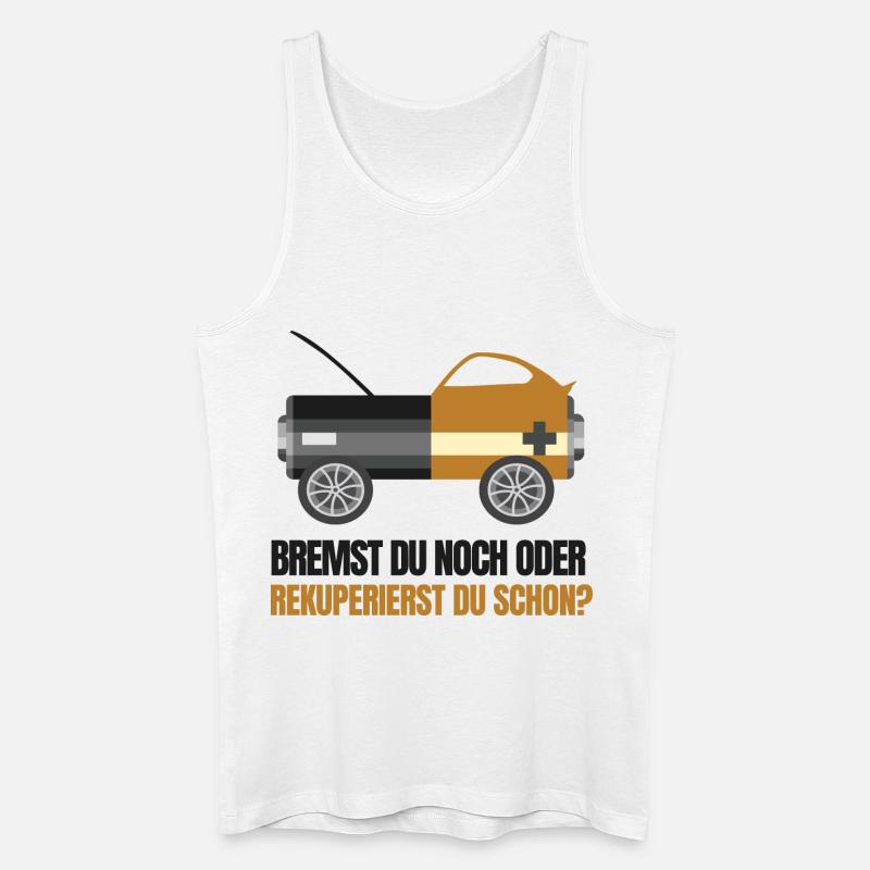 E-Autofahrer - Männer Bio Tank Top - Weiß