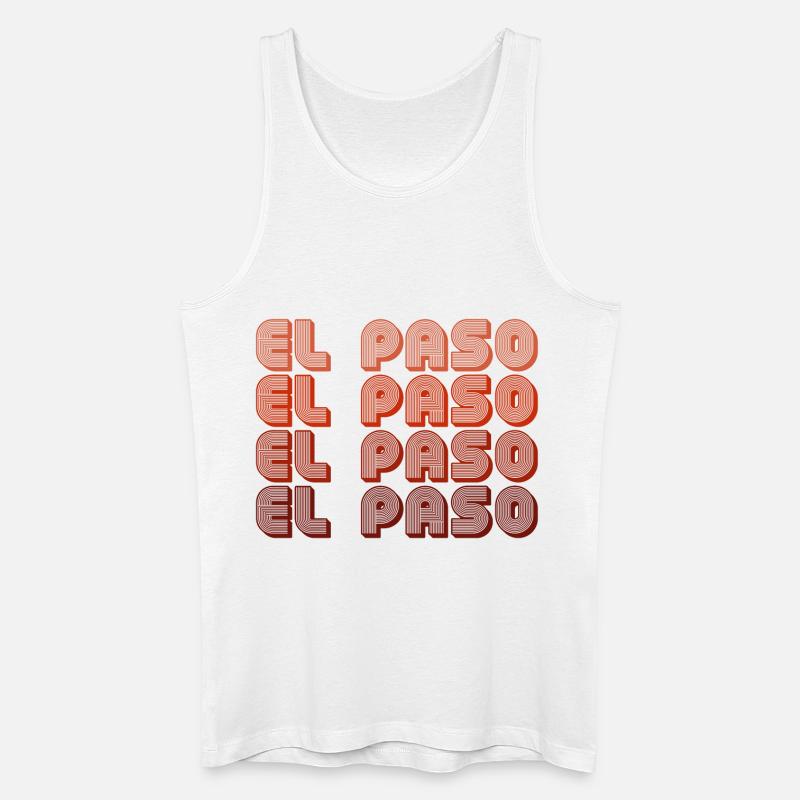 El Paso Gradient Retro Muster - Männer Bio Tank Top - Weiß