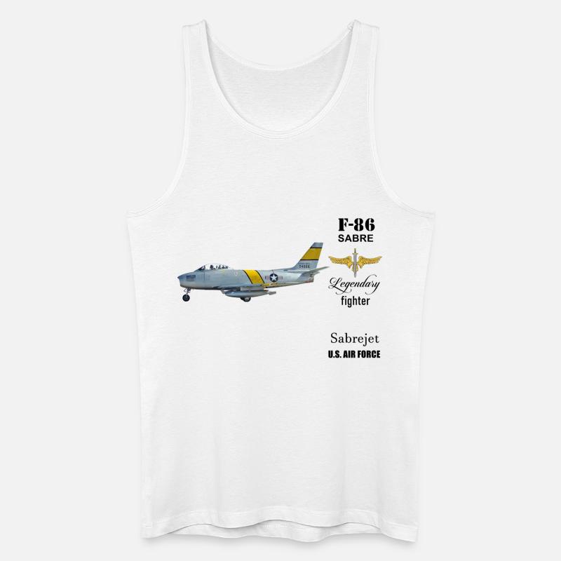 F-86 Sabre - Männer Bio Tank Top - Weiß
