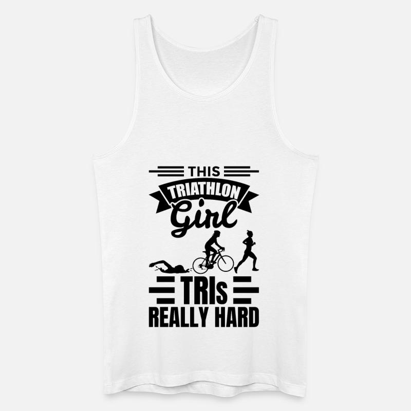Triathlet Mädchen - Männer Bio Tank Top - Weiß