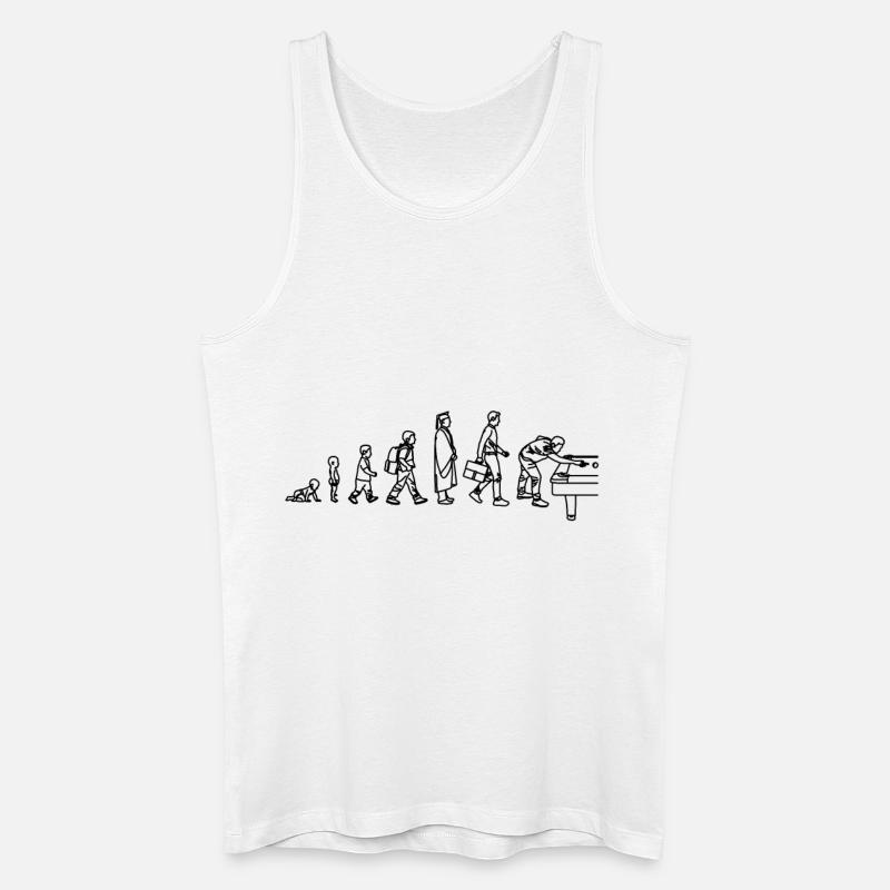 Billard Evolution - Männer Bio Tank Top - Weiß