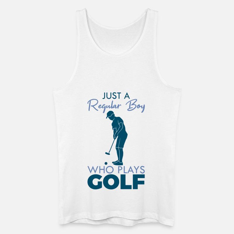 Lustiger Golfer Junge - Männer Bio Tank Top - Weiß