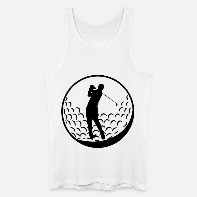 Achtzehn Löcher Golf - Männer Bio Tank Top - Weiß