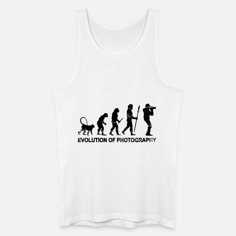 Evolution der Fotografie - Männer Bio Tank Top - Weiß