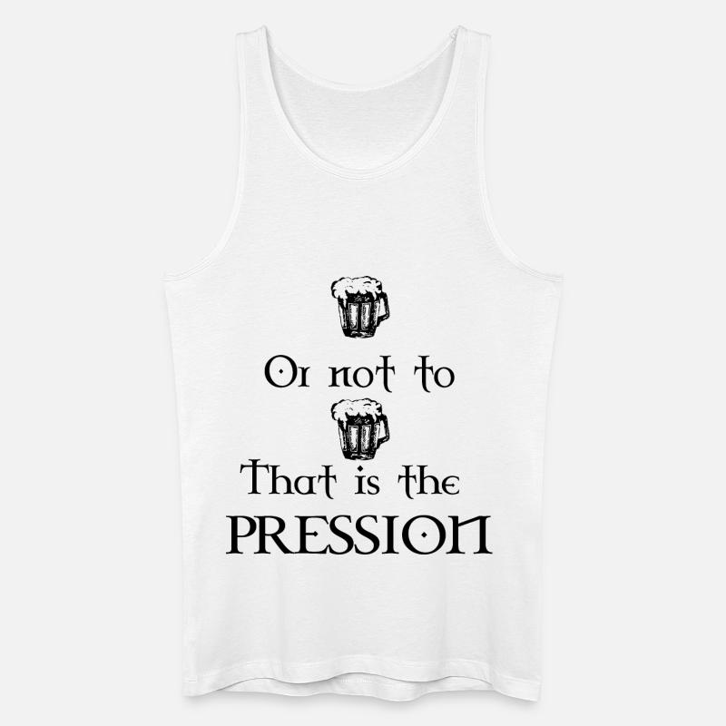 Zu Bier oder nicht zu Bier, das ist der Druck! - Männer Bio Tank Top - Weiß
