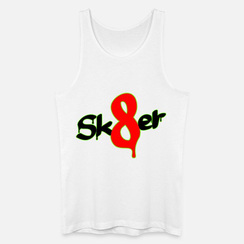 Sk8er - Männer Bio Tank Top - Weiß