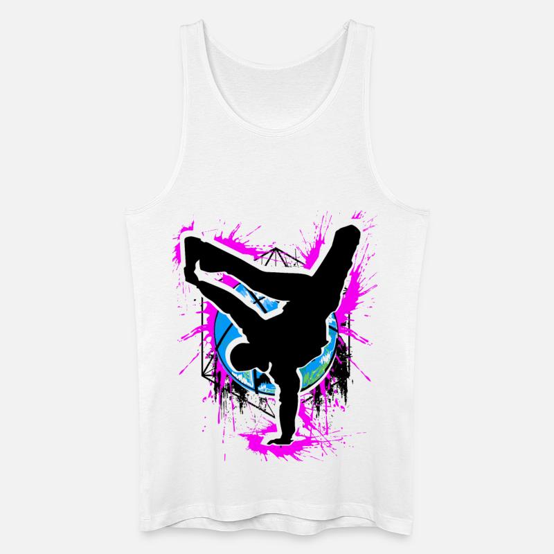 Breakdance - Breakdancer - Breakdancing - BBoy - Männer Bio Tank Top - Weiß