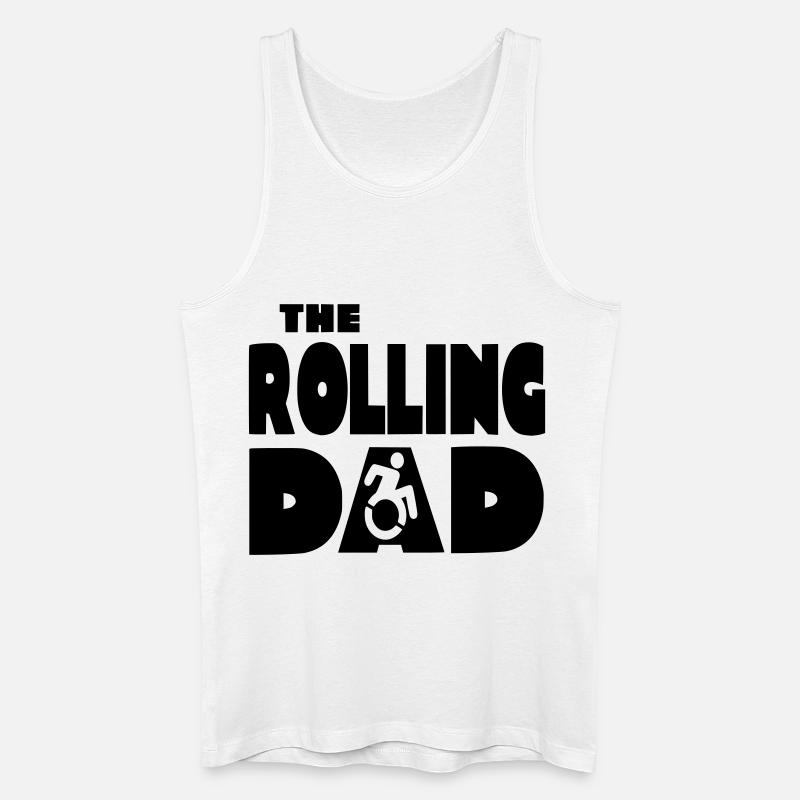 Rollender Vater im Rollstuhl * - Männer Bio Tank Top - Weiß