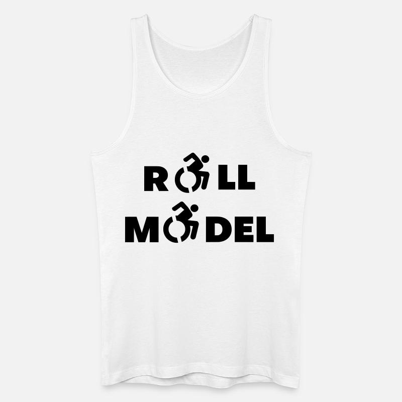 Jeder Rollstuhlfahrer ist ein Vorbild * - Männer Bio Tank Top - Weiß