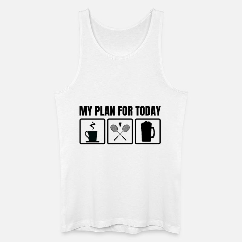 Plan für heute - Männer Bio Tank Top - Weiß
