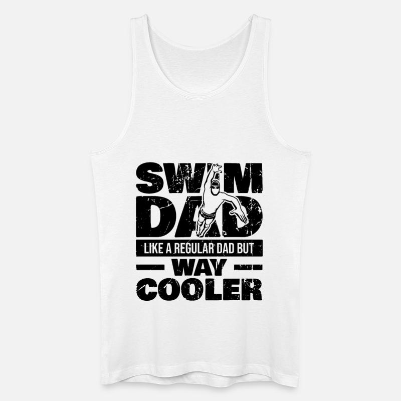 Schwimmer Vater - Männer Bio Tank Top - Weiß