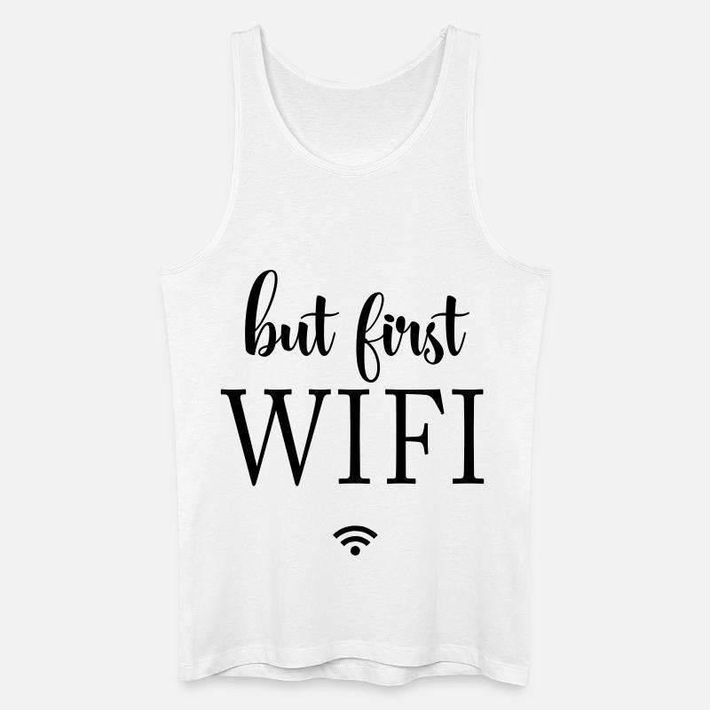 Schwarze Flächen Minimaldesign - Männer Bio Tank Top - Weiß
