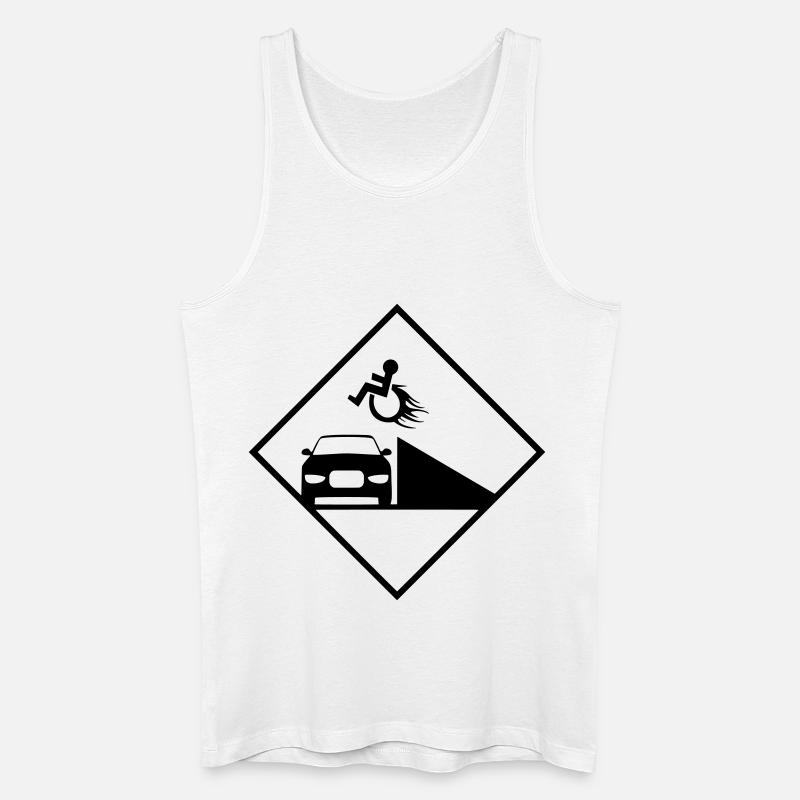 Rollstuhlfahrer springt über eine Rampe # - Männer Bio Tank Top - Weiß