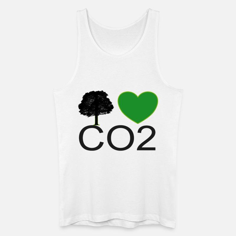 Ich Liebe CO2 Herz Grafik - Männer Bio Tank Top - Weiß