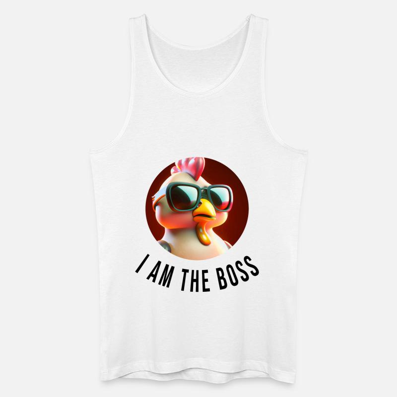 Cooles Huhn mit Sonnenbrille - Männer Bio Tank Top - Weiß