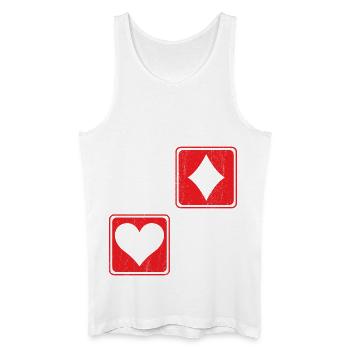 Poker Card Gambling Casino Gambler Game Hand Bluff - Men’s Organic Tank Top - white - Front