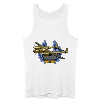 P-38 Lightning - Männer Bio Tank Top - Weiß - Vorne