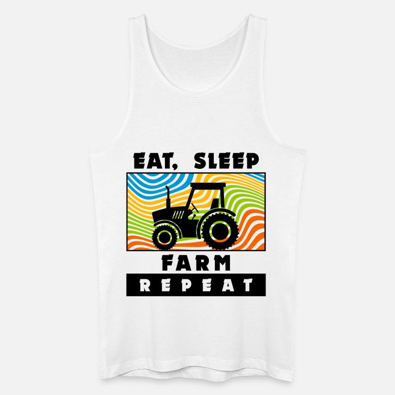 Traktor Bauer Bauernhof Landmaschinen Statement - Männer Bio Tank Top - Weiß
