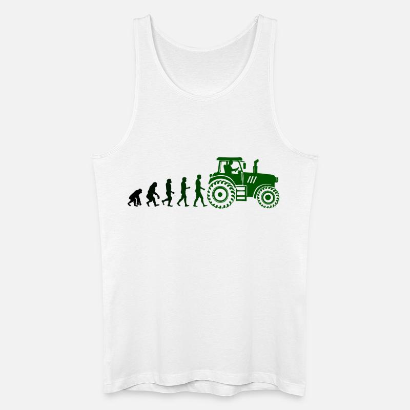 Nutzfahrzeug Landwirt Evolution Fahrzeug Traktor - Männer Bio Tank Top - Weiß