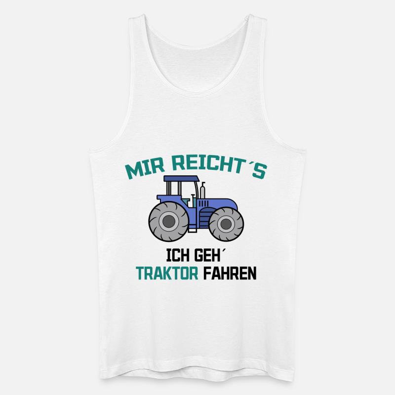 Traktor Statement Bauer Ackerbau Kraftfahrzeug - Männer Bio Tank Top - Weiß