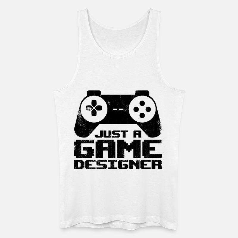 Just A Game Designer - Männer Bio Tank Top - Weiß