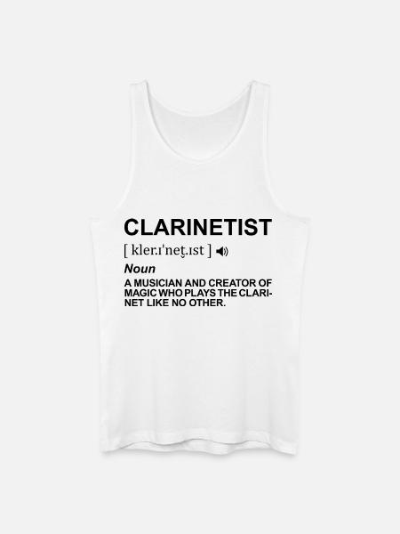 Clarinet player pronunciation - Men’s Organic Tank Top - white