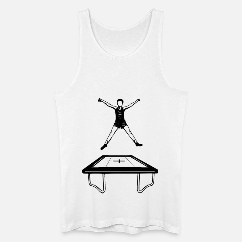 Trampolin Junge - Männer Bio Tank Top - Weiß