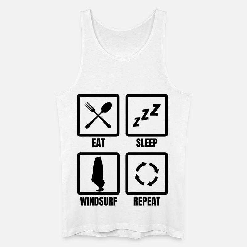 Windsurfer Routine - Männer Bio Tank Top - Weiß
