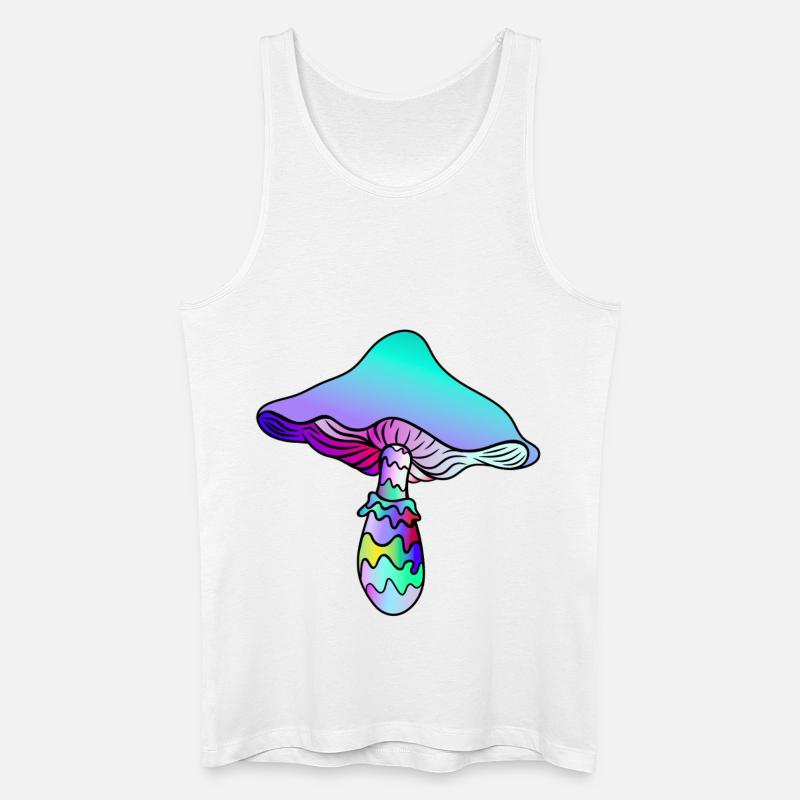 Psychedelischer Pilz - Regenbogen-Pilz - Männer Bio Tank Top - Weiß