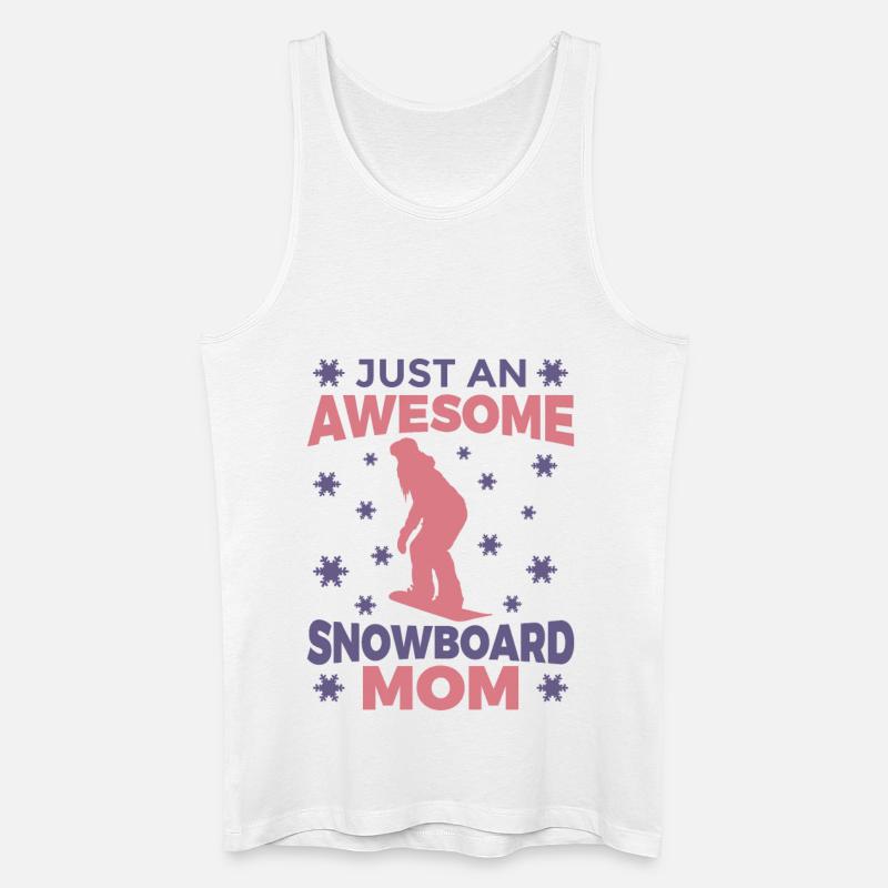 Snowboarding Mama - Männer Bio Tank Top - Weiß