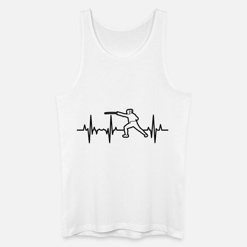 Fechter EKG - Männer Bio Tank Top - Weiß