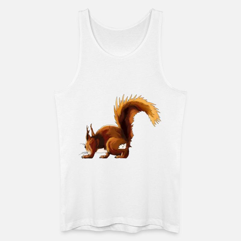 Eichhörnchen Flausch Herbst-Edition - Männer Bio Tank Top - Weiß
