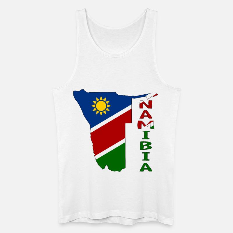 Namibia Map Flag - Men’s Organic Tank Top - white