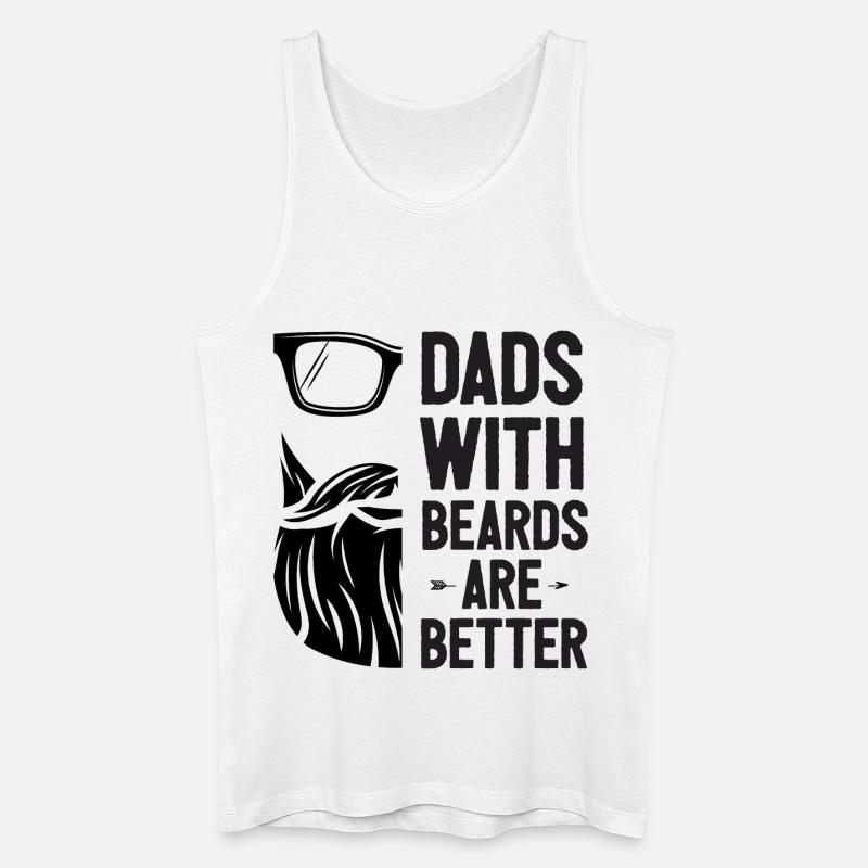 Väter mit Bärten sind besser - Männer Bio Tank Top - Weiß