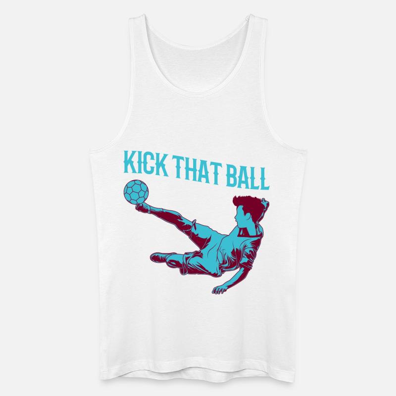 Fußballjunge - Männer Bio Tank Top - Weiß