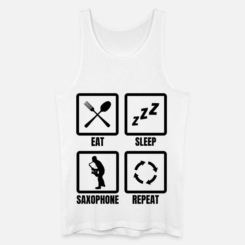 Saxophonisten Zeitplan - Männer Bio Tank Top - Weiß