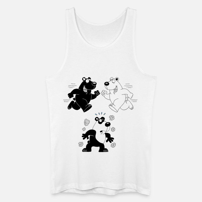 Die Geburt des Pandas - Männer Bio Tank Top - Weiß