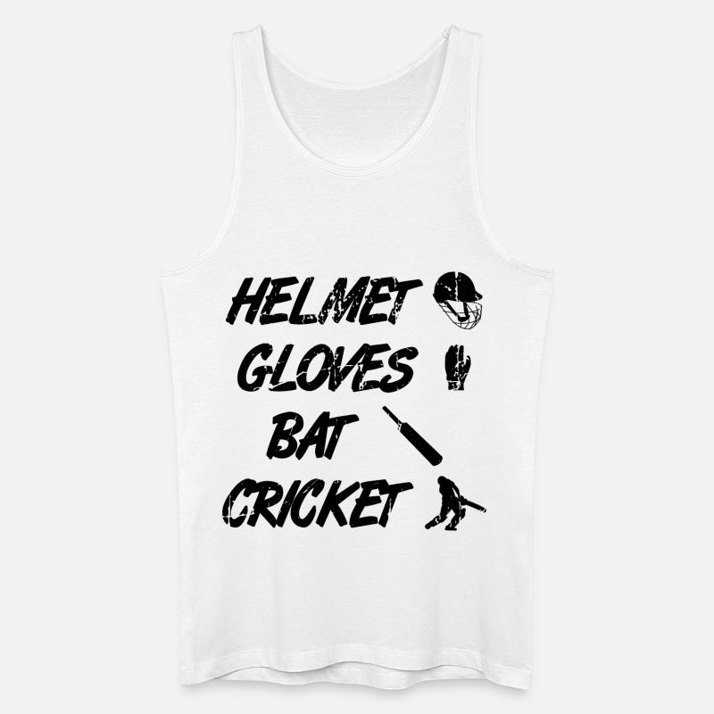 Helm Handschuhe Schläger Cricket - Männer Bio Tank Top - Weiß