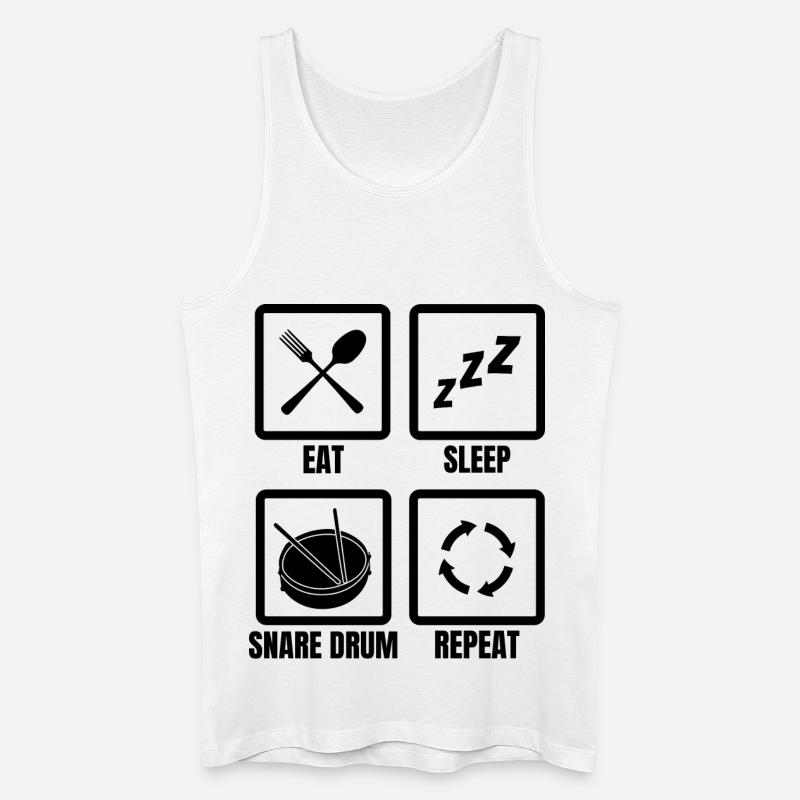 Trommelspieler Routine - Männer Bio Tank Top - Weiß