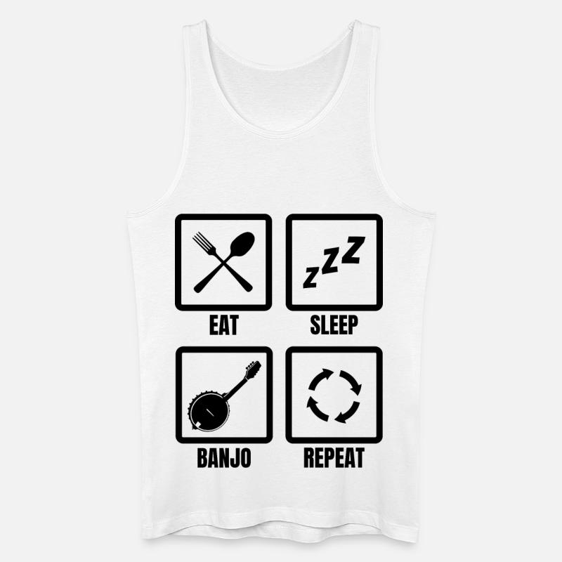 Banjospieler Zeitplan - Männer Bio Tank Top - Weiß