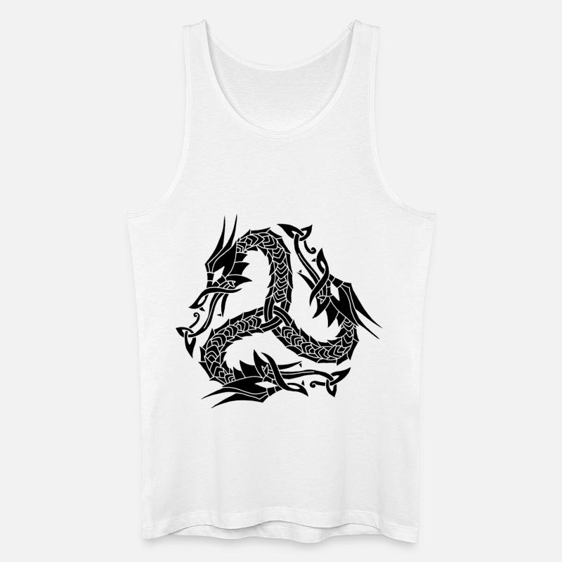 Keltische Schwarze Hydra - Männer Bio Tank Top - Weiß