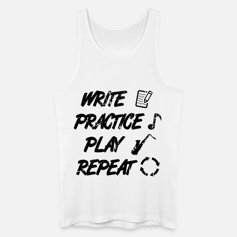 Writing, practicing, playing, repeating - Men’s Organic Tank Top - white