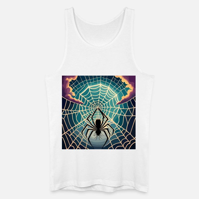 A spiderweb spider moon - Männer Bio Tank Top - Weiß