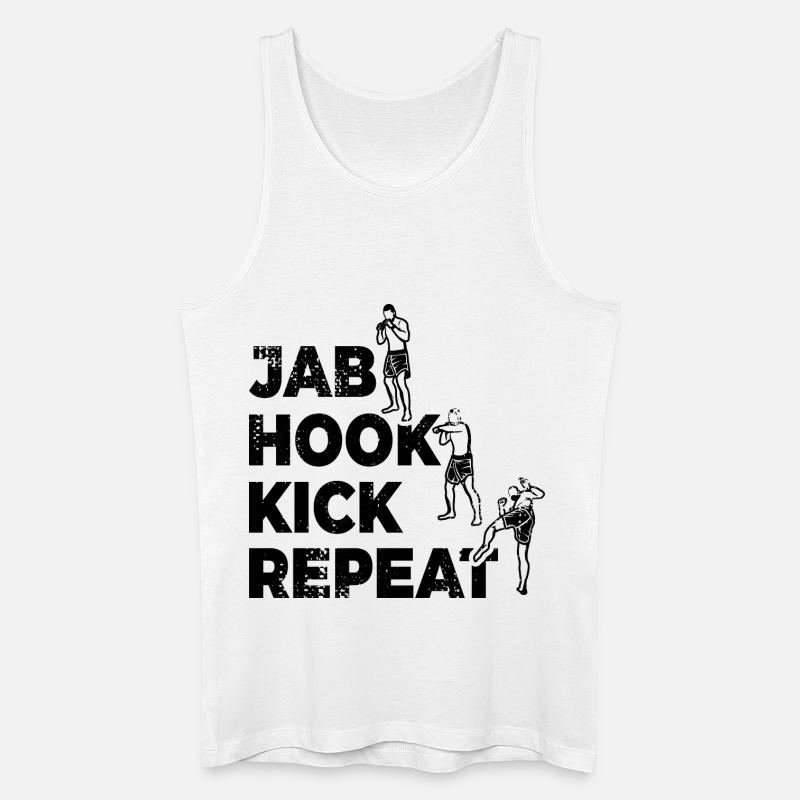 Kickboxer Routine - Männer Bio Tank Top - Weiß