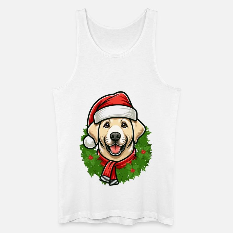 Weihnachts Labrador Hunde-Freunde - Männer Bio Tank Top - Weiß