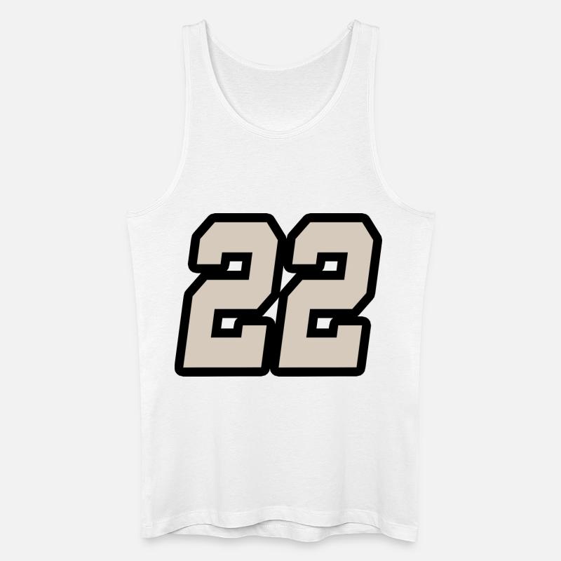 Nummer zweiundzwanzig 22 - Männer Bio Tank Top - Weiß