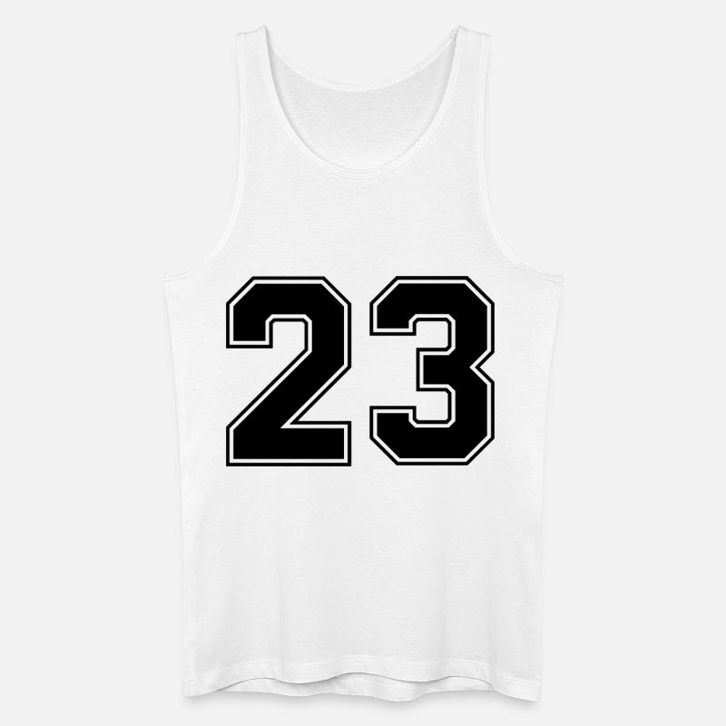 Nummer dreiundzwanzig 23 - Männer Bio Tank Top - Weiß