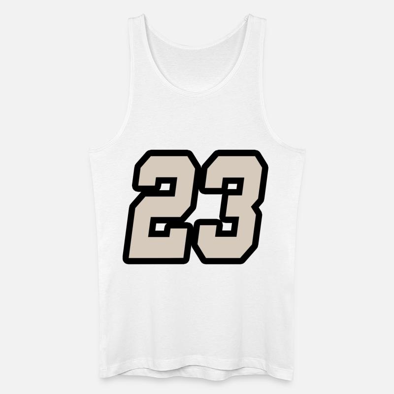 Nummer dreiundzwanzig 23 - Männer Bio Tank Top - Weiß